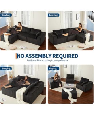 Couches for Living Room,108 Inch Boneless CouchOversized Modular Sectional Sofas for Living Room, Cloud Sectional Couch