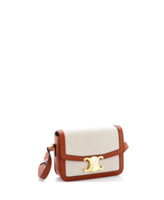 Teen Triomphe Shoulder Bag Canvas with Leather