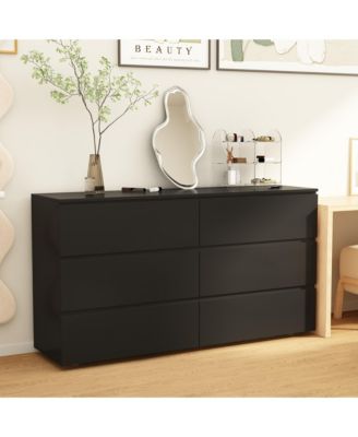 6-Drawers Wood Chest of Drawer Cabinet Organizer