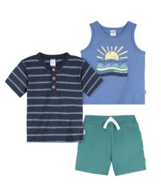 Toddler Boys 3-Piece T-Shirts and Shorts