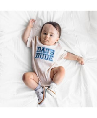 Baby Boys Dad's Dude Patch Short Sleeve Romper