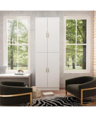 Modern Wooden Accent Bookcase, Sideboard, with Adjustable Shelves