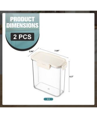 Airtight Food Storage Container – Clear Stackable Canister for Pantry, Rice, Pasta, Cereal and Snacks