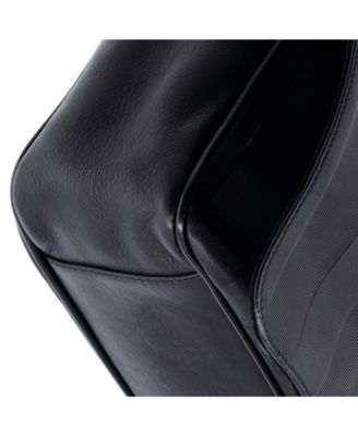 Large Flap Messenger Bag Pequin Embossed Leather