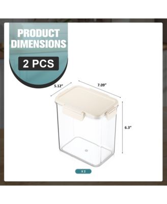 Airtight Food Storage Container – Clear Stackable Canister for Pantry, Rice, Pasta, Cereal and Snacks