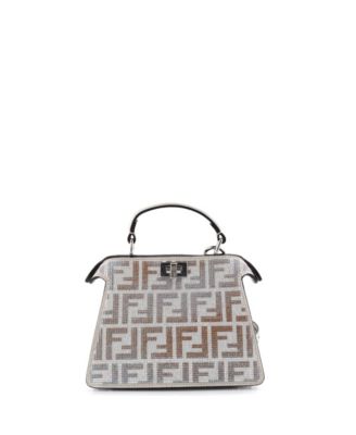 Petite Peekaboo ISeeU Bag Zucca Crystal Embellished Suede