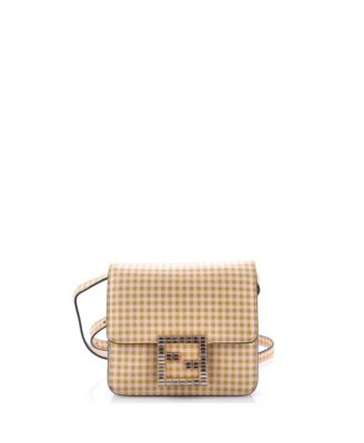 Fab Shoulder Bag Printed Leather with Crystal Detail