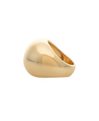 18K Gold Plated Polished Bubble Statement Ring