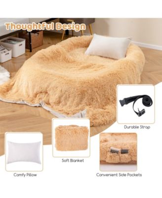 68'' x 46'' x 10'' Human Dog Bed Orthopedic Dog Bed w/ Soft Blanket