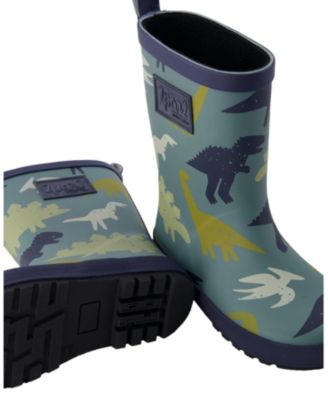 Little Boys Rain Boots in Dinosaur Print