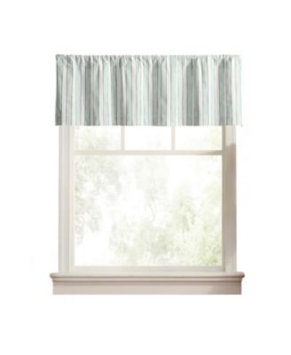 Saratoga Stripe 100% Cotton Tailored Rod Pocket Valance 50" x 16"