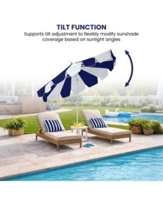 10 ft. Pagoda Patio Umbrella with Crank Lift and Tilt Adjustable