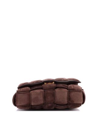 Cassette Chain Crossbody Bag Padded Maxi Intrecciato Suede