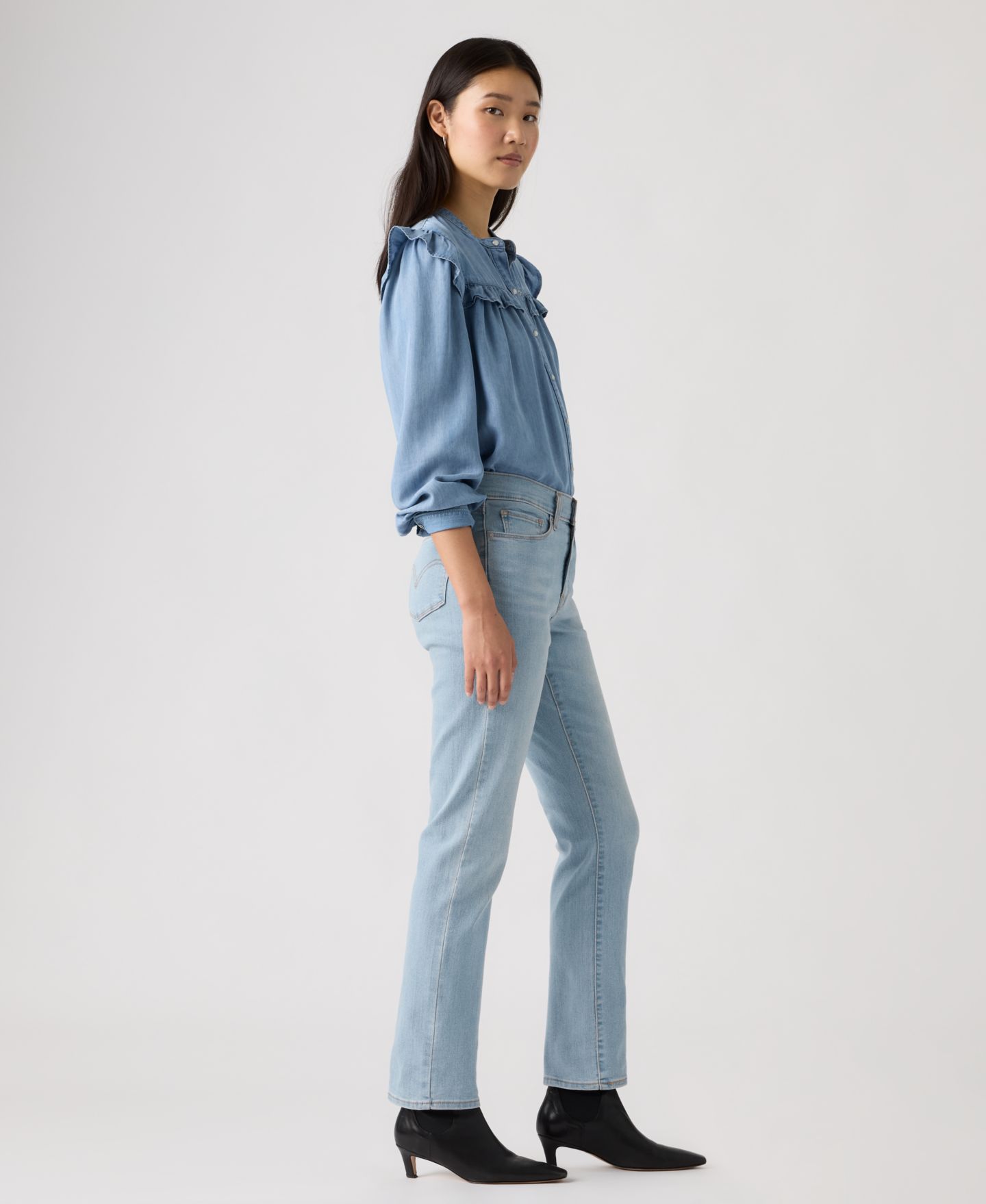 Женские джинсы Levi's Classic Mid-Rise Straight-Leg, цвет: Up And Away — фото 3