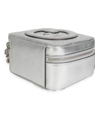 Silver Metallic Sakai Be Green Calfskin Diagonal Stitched Blondie Top Hand