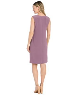 Women's 2.Piece Metallic Print Open-Front Jacket & Scoop-Neck Necklace Dress