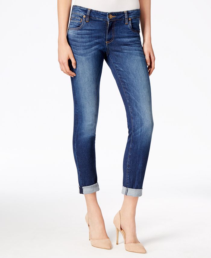 Kut from the Kloth Petite Catherine Boyfriend Ankle Jeans - Macy's