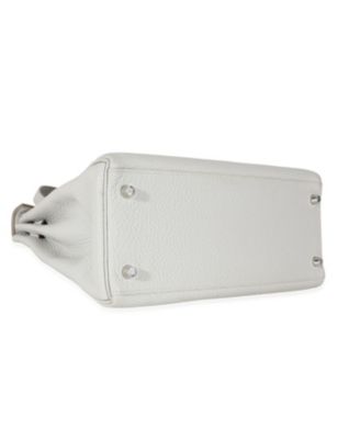 Pre-Owned Herm&egrave;s Gris Perle Togo Retourne Kelly 28 PHW