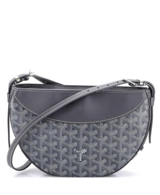 Hirondelle Shoulder Bag Coated Canvas and Leather
