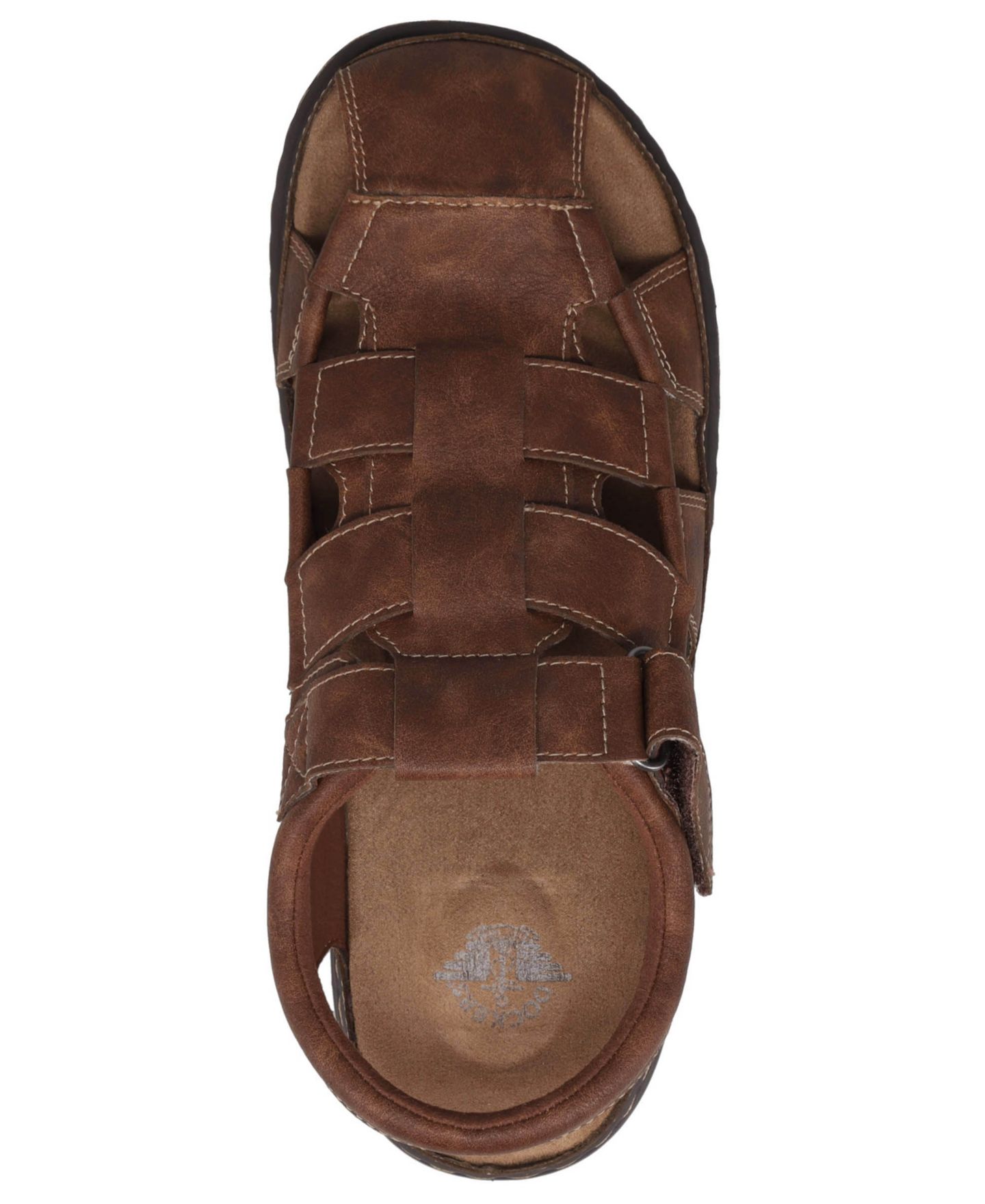 Мужские сандалии Dockers Sarasota Tumbled Full Grain Moc Toe Sandal, цвет: Тёмный рыжевато-коричневый — фото 4