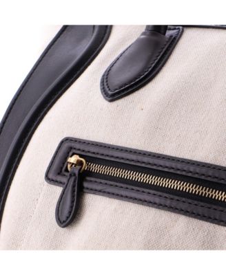 Mini Luggage Bag Canvas and Leather