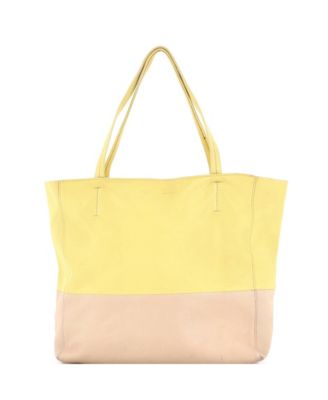 Large Vertical Bi-Cabas Tote Leather