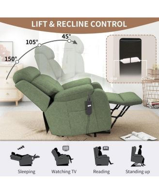 Snowflake Velvet Lift Chair for Seniors with Remote Control, Electric Recliner Sofa for Elderly, Soft Fabric Power Chair