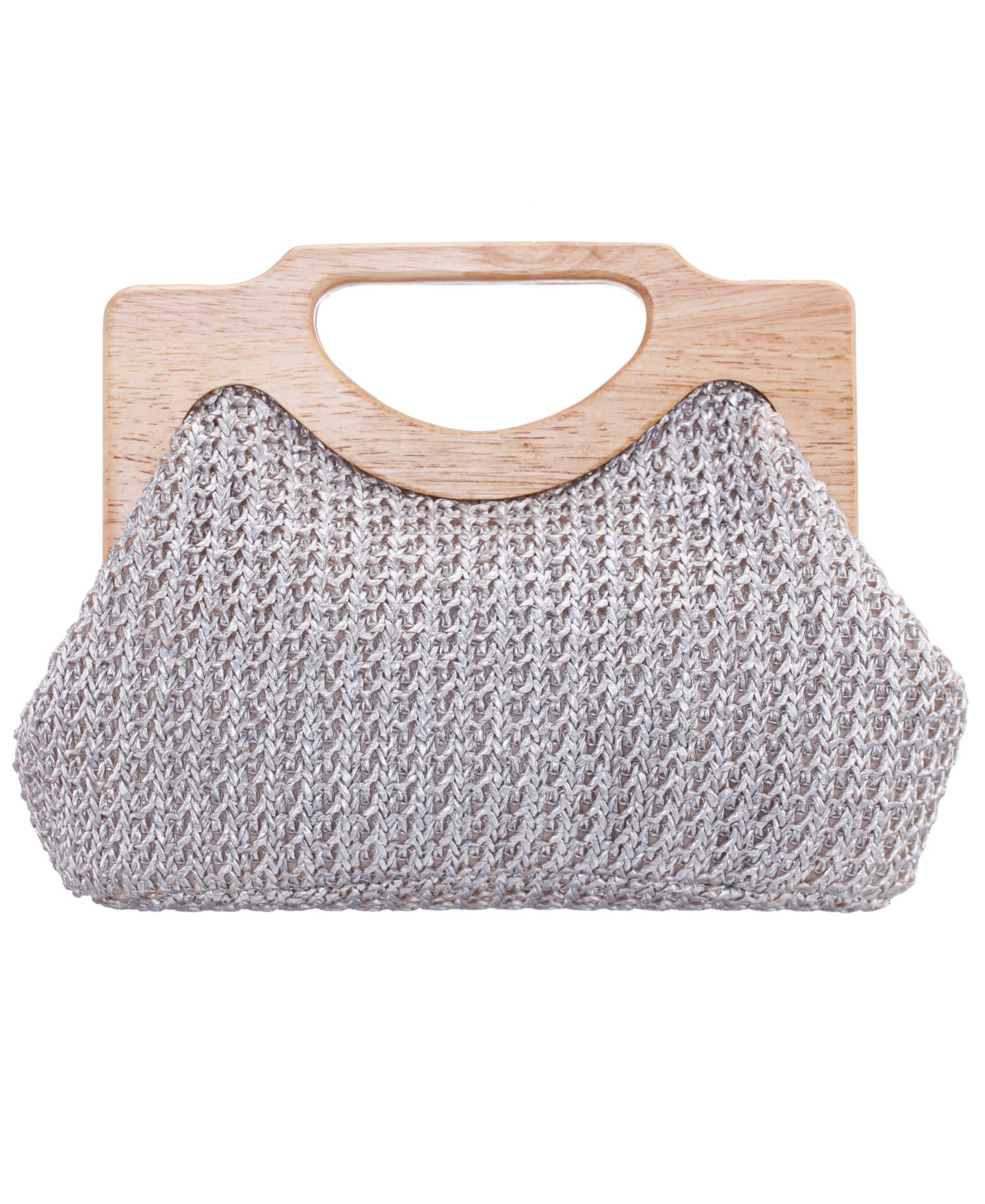 Женский клатч Nina Solei Straw Small Clutch Handbag, цвет: Серебряный — фото 2