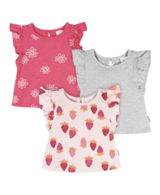 Toddler Girls' Short Sleeve T-Shirts, 3-Pack