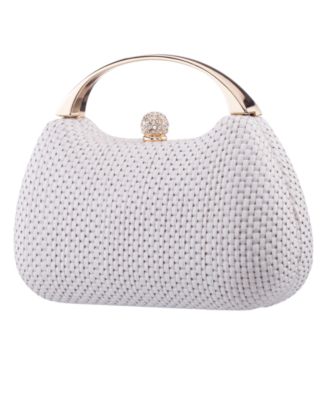 Straw Minaudiere Mini Clutch Handbag