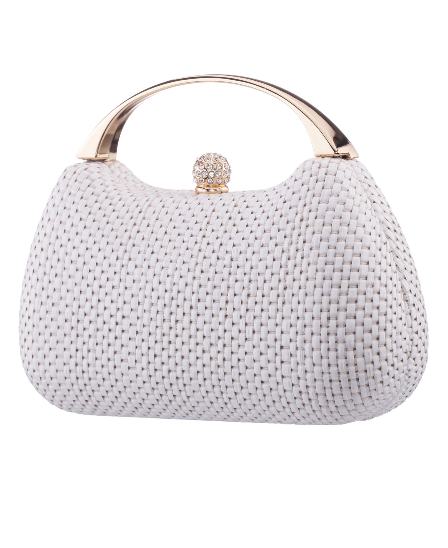 Женский клатч Nina Straw Minaudiere Mini Clutch Handbag, цвет: Белый — фото 3