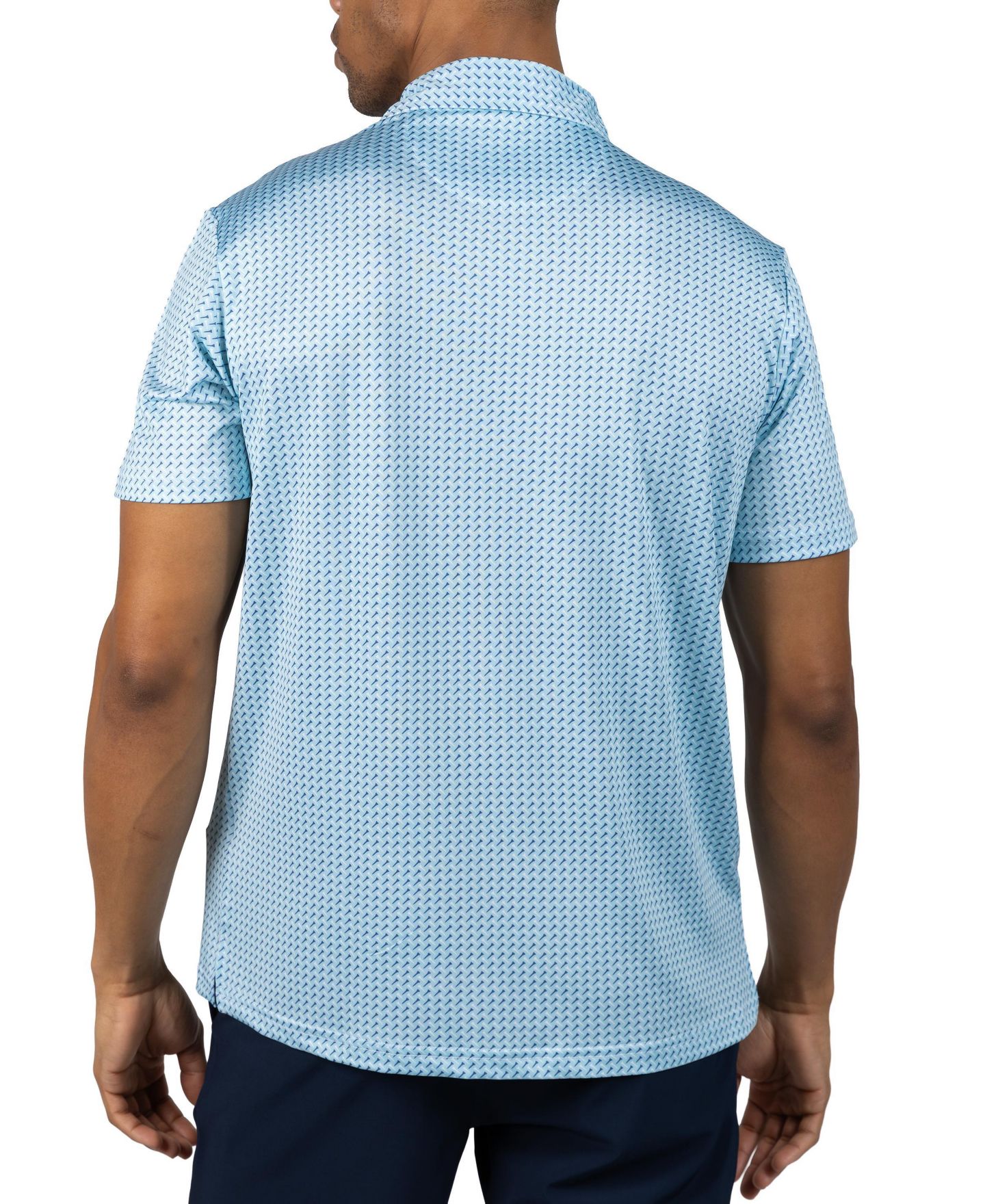 Мужское поло Tailorbyrd Golf Tees Printed Performance Polo, цвет: Светлый синий — фото 2