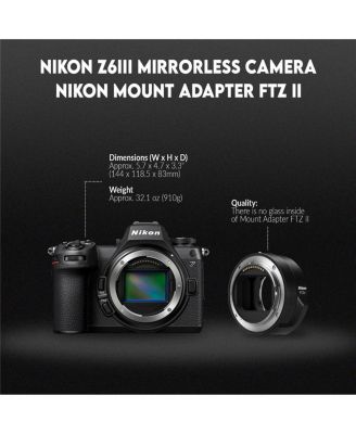 Z6III Mirrorless Camera with FTZ II Adapter