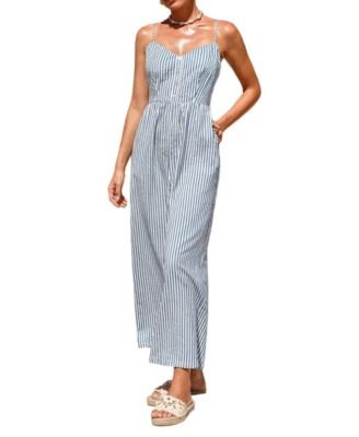 Women's Hear Me Out Striped Jumpsuit