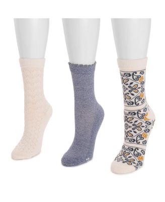 Women's Dream Step Crew Socks, 3 Pair Pack