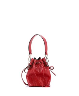 Mini Mon Tresor Bucket Bag Zucca Embossed Leather