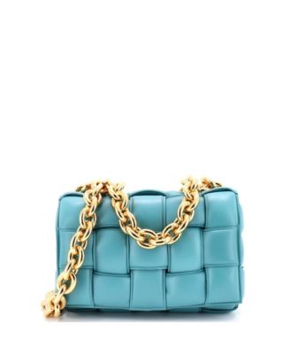 Cassette Chain Crossbody Bag Padded Maxi Intrecciato Leather
