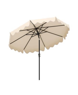 9 Feet Patio Umbrella with Crank Handle and Push Button Tilt