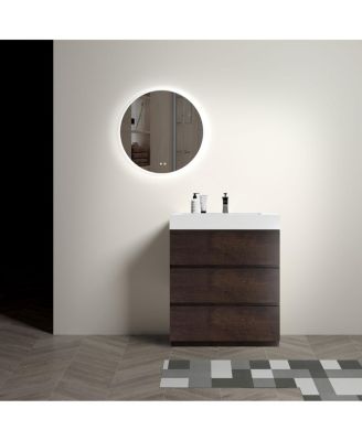 30" Freestanding Bathroom Vanity with Sink, Modern Bathroom Vanity with Soft Close Drawers for Contemporary Homes