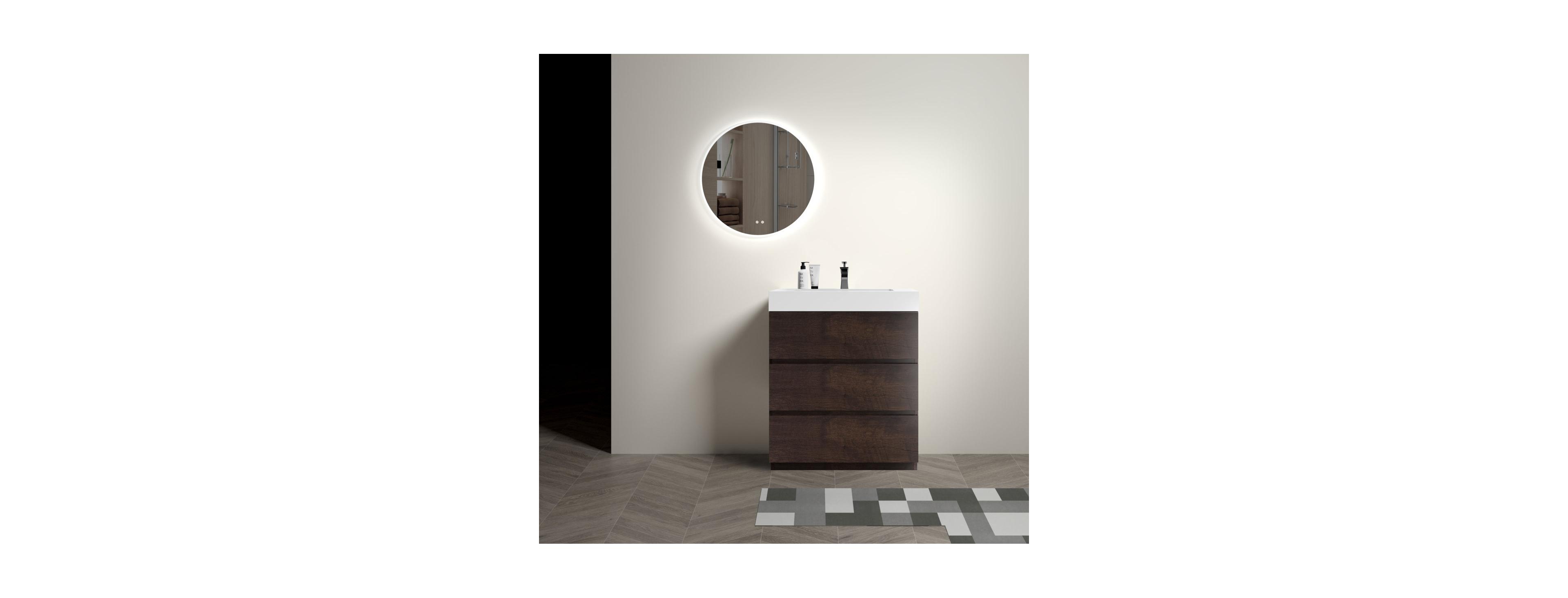 Sillysis 30" Freestanding Bathroom Vanity with Sink, Modern Bathroom Vanity with Soft Close Drawers for Contemporary Homes