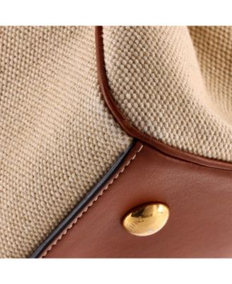 Medium Cabas 16 Bag Canvas with Leather