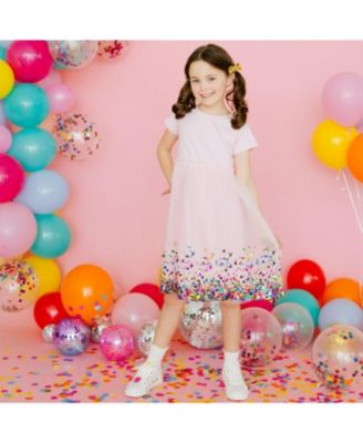 Little and Big Girls Gold Sparkle Bow Clip Set