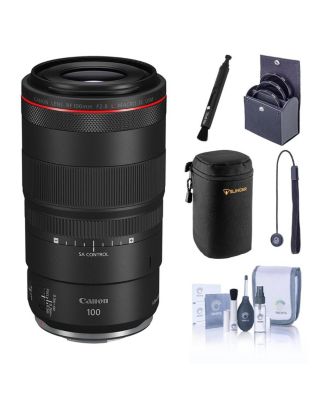 RF 100mm f/2.8 L Macro IS USM Lens, Bundle with ProOptic 67mm Filter Kit, Cleaning Kit, Lens Cap Tether, Lens Pouch, Lens Cleaner