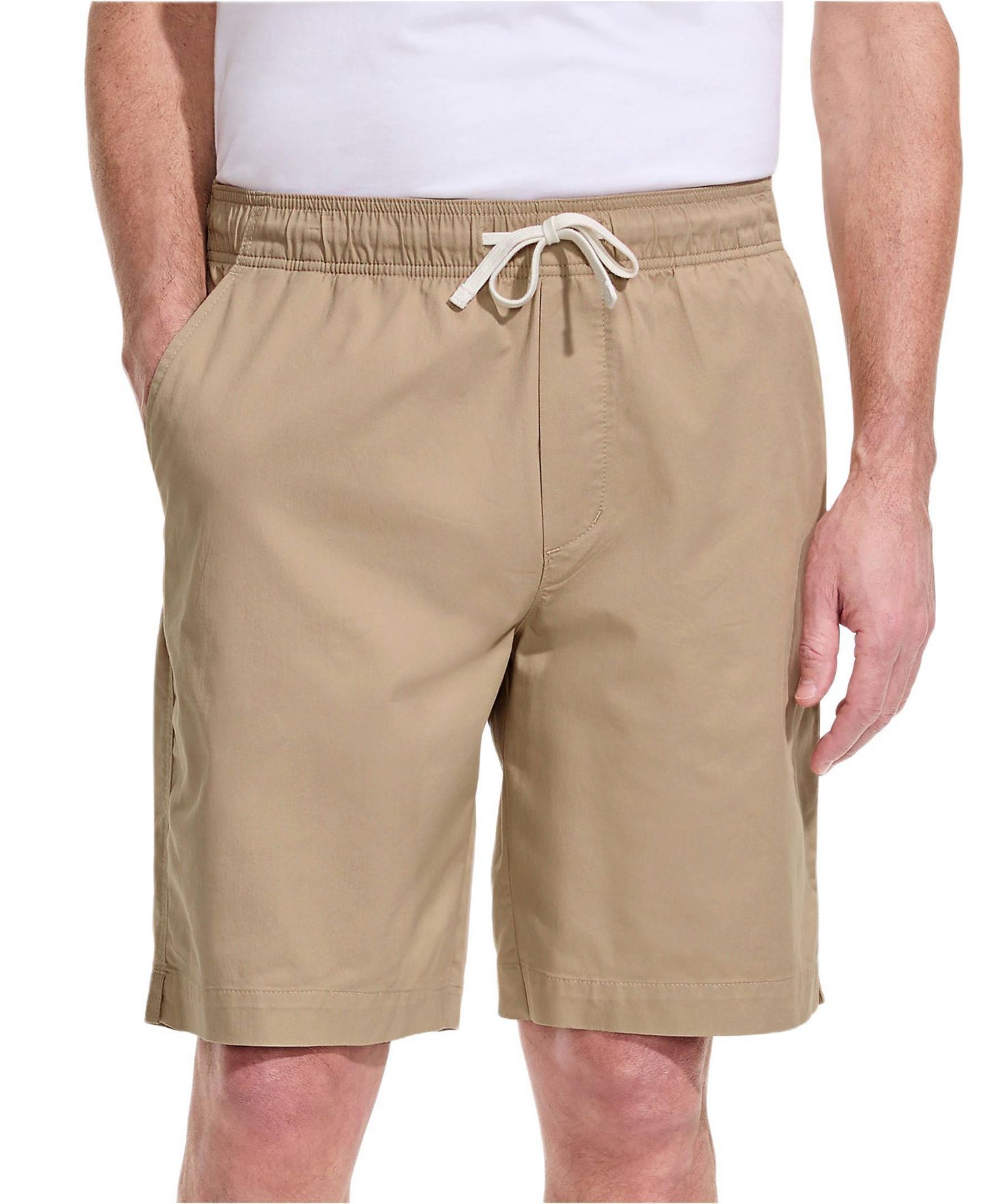 Мужские шорты Lands' End 9" Lightweight Twill Pull On Deck Short, цвет: Пустынный рыжевато-коричневый — фото 1