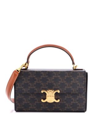 Triomphe Box Top Handle Bag Triomphe Coated Canvas