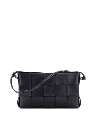 Cassette Pouch on Strap Maxi Intrecciato Leather