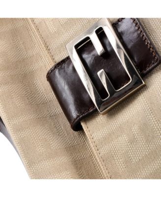 Small Vintage Pocket Shoulder Bag Zucca Canvas