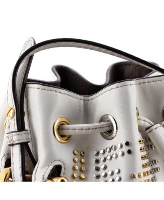 Mini Mon Tresor Bucket Bag Zucca Studded Leather