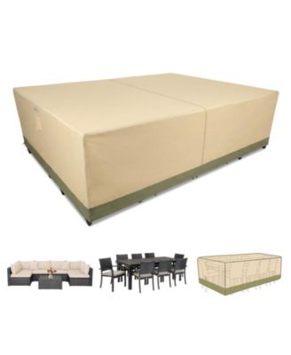 Heavy Duty Outdoor Furniture Set Cover, 600D Waterproof Oxford Patio Sectional Set Cover Covers with Air Vents for for Patio Furniture