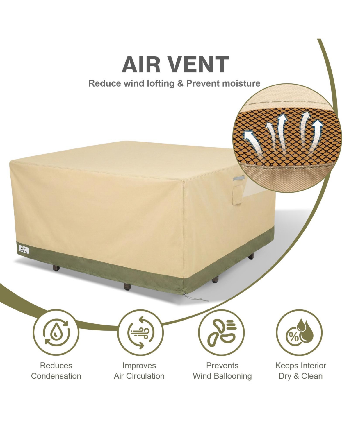 Aoodor Heavy Duty Outdoor Furniture Set Cover